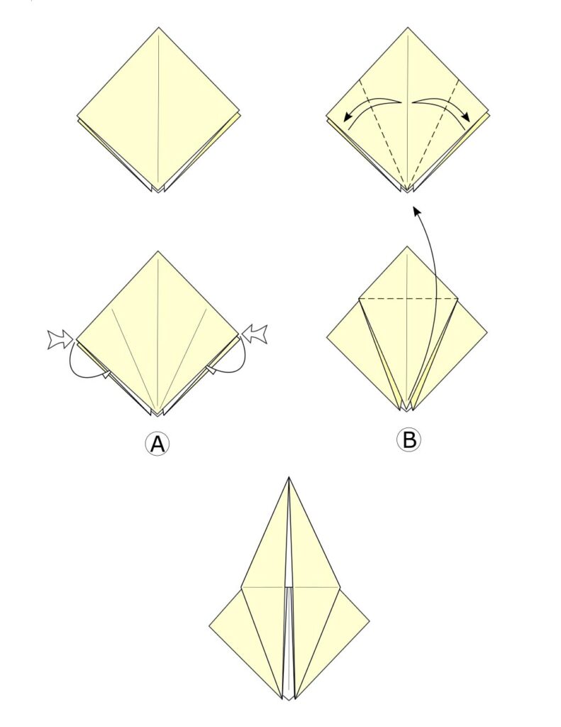 What is origami Petal fold Abrashi Origami School
