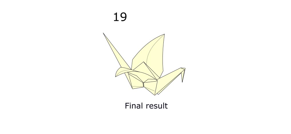 Traditional origami crane (S11)