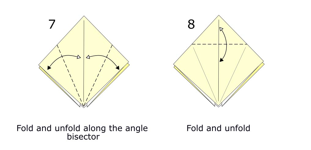 Traditional origami crane diagram (S4)