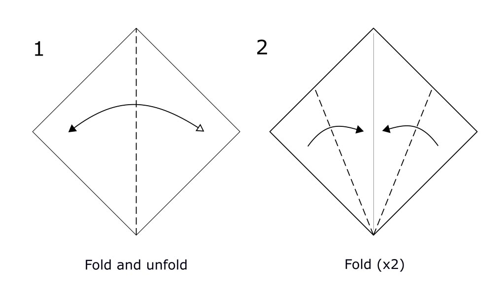 Traditional origami swan (diagram s1)