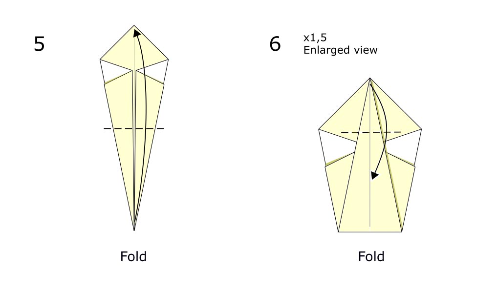 Traditional origami swan (diagram s3)