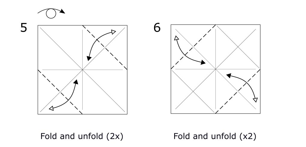 Traditional origami butterfly (diagram s3)
