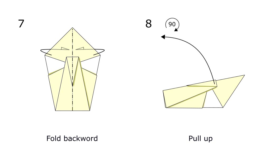 Traditional origami swan (diagram s4)