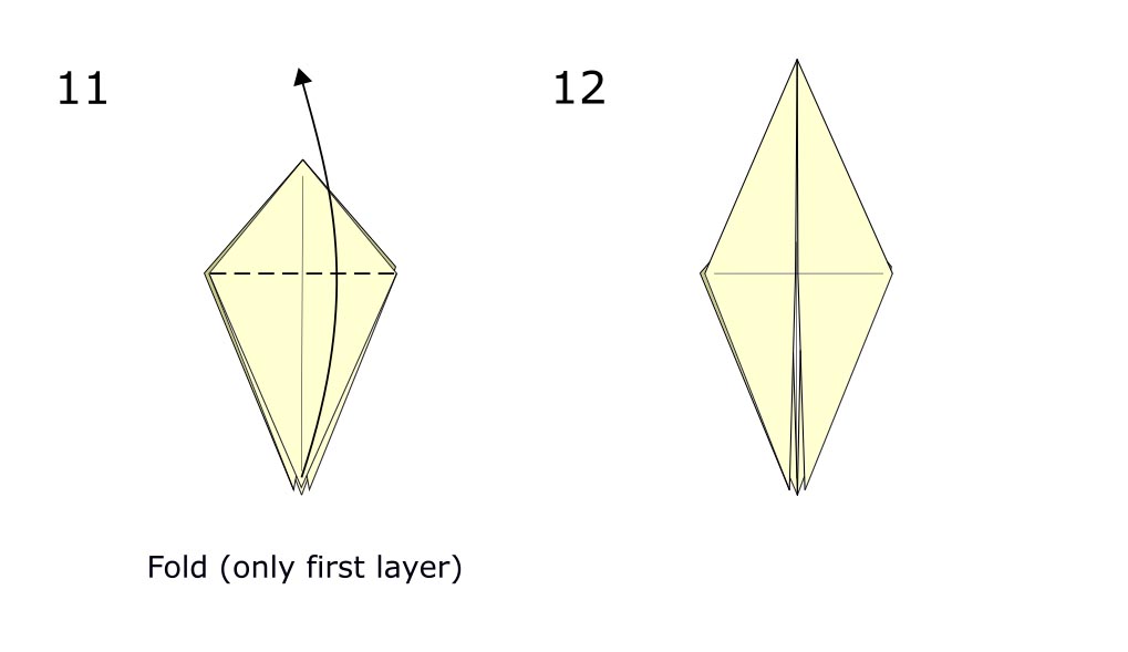 Traditional origami crow (diagram s6)