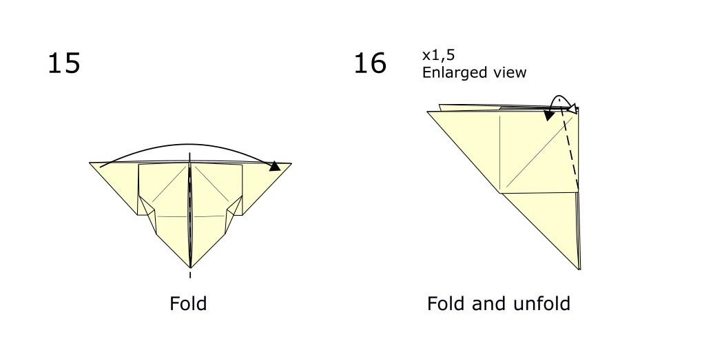 Traditional origami butterfly (diagram s8)